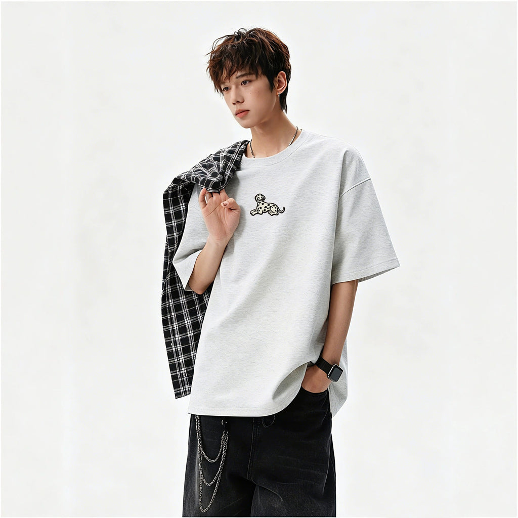 Men's Casual Sporty Short Sleeve High Street Round Neck Couple T-Shirt eprolo