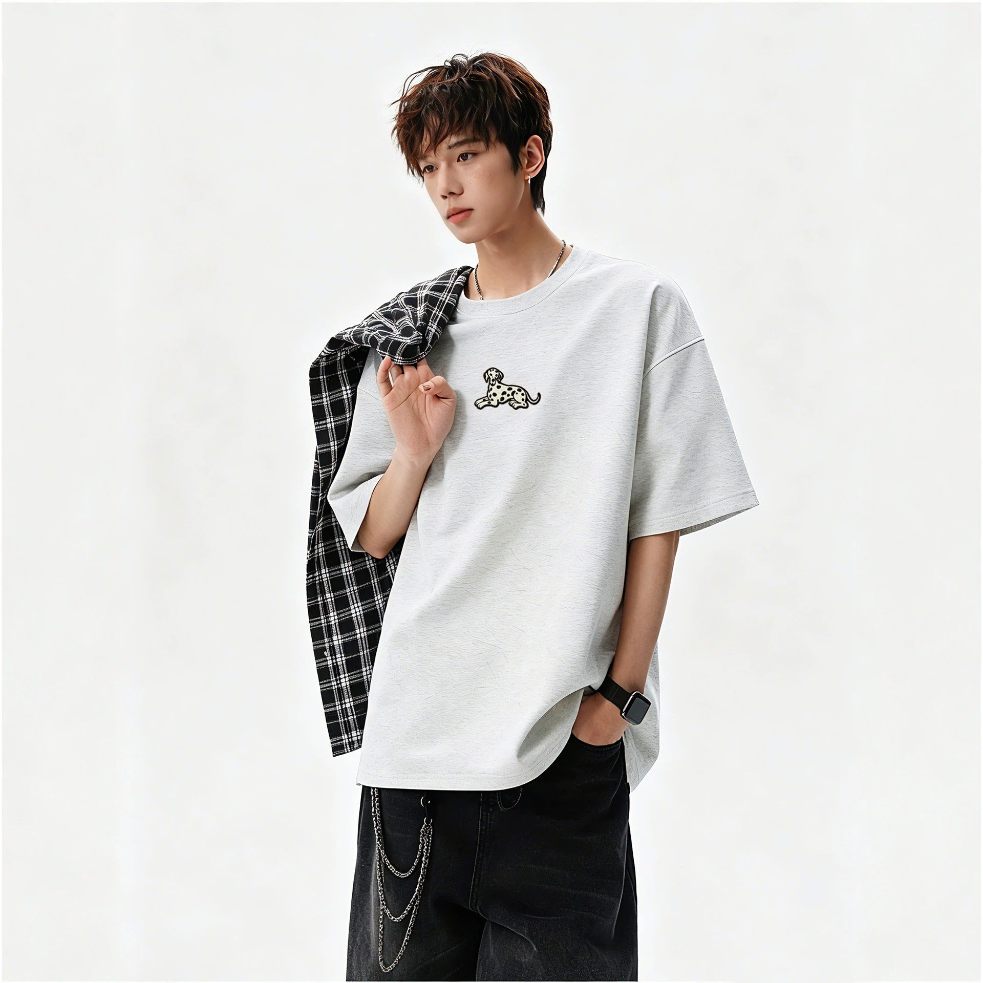 Men's Casual Sporty Short Sleeve High Street Round Neck Couple T-Shirt eprolo