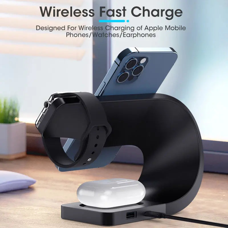 4 in 1 Magnetic Wireless Charger for iPhone12 Apple Watch Headphones Wireless Charging eprolo