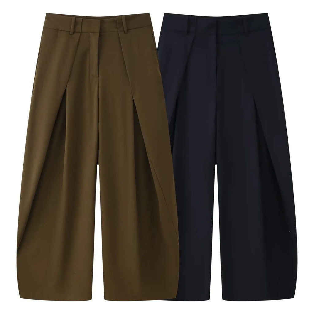 Street loose pleated pants women's clothing eprolo