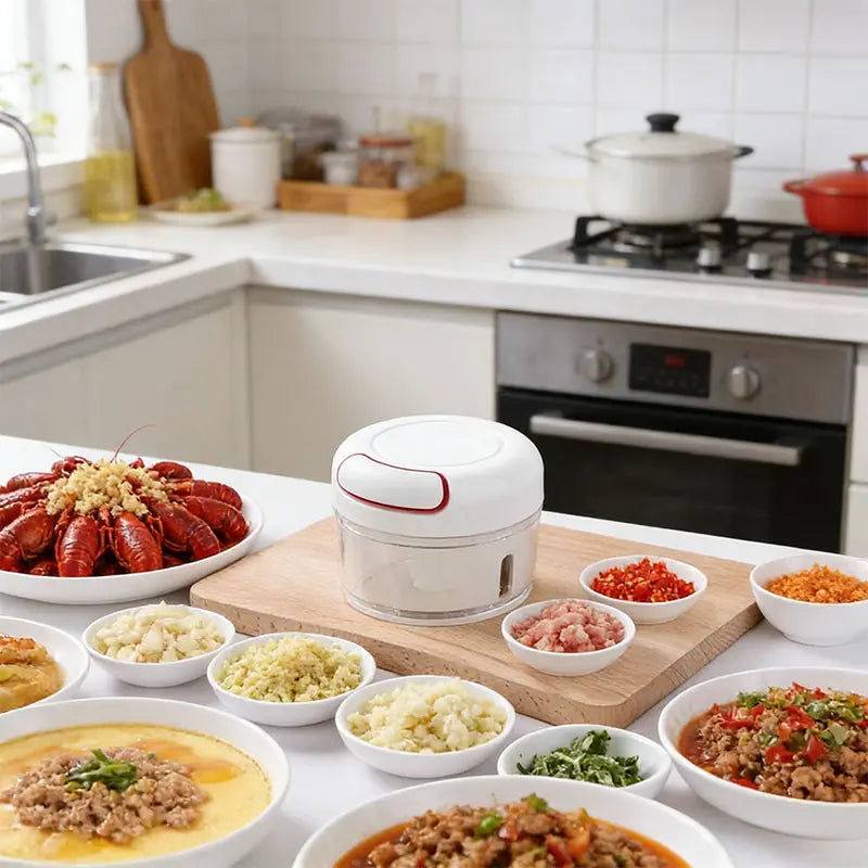 Mini Automatic Portable Food Processor, Triple Blade, USB 250 mL Electric Bivolt eprolo