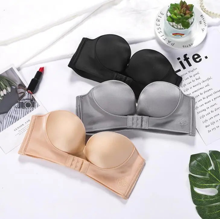 Push Up Bra Padded Party Wedding Bras Invisible Bra Strapless Bralette Cup eprolo