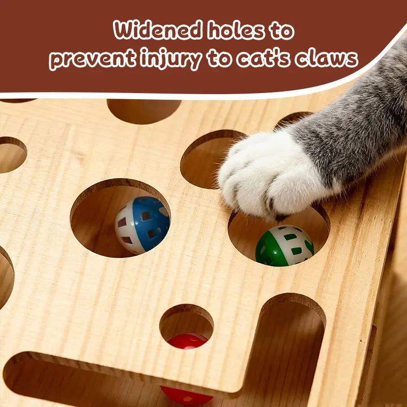 Durable Cat Nail Grinder with Bell Ball & Interactive Maze Tunnel - Enriching Toy and Scratching Activity for Active Kittens eprolo