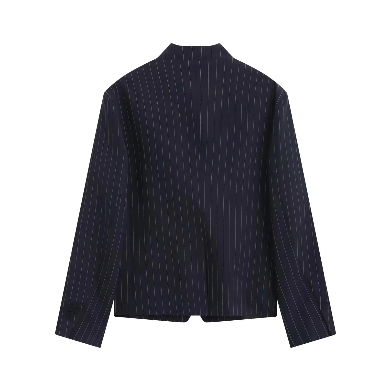 Chic Solid Color High Neck Suit Jacket for Women eprolo