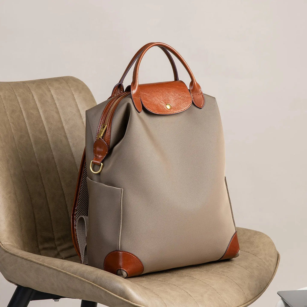 Stylish High-Quality Nylon Backpack with Large Capacity, Lightweight and Durable for Business Travel and Daily Commute eprolo