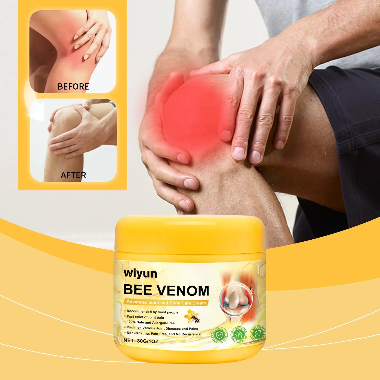 Wiyun Body Joint Repair Cream, Wrist And Knee Massage Daily Treatment Gently Nourishes The Body Skin eprolo