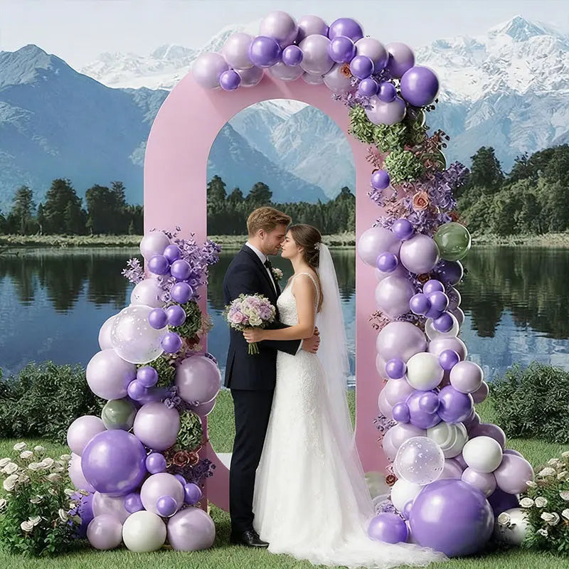 High Elasticity U-Shape Arch Backdrop Cover, Stretchable Open Frame Set for Birthday Baby Shower Wedding Decor eprolo