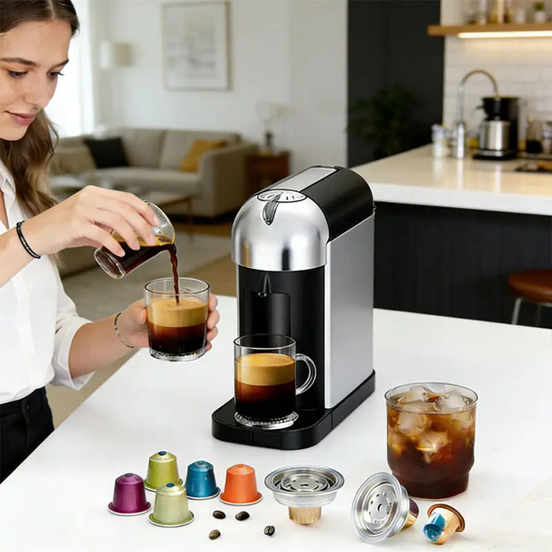 Reusable Stainless Steel Coffee Capsule Converter for Vertuo Next Pop/Vertuoline Machines eprolo