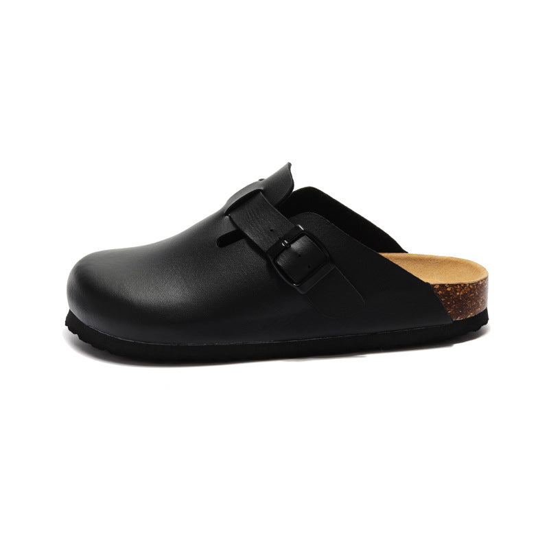 Baotou round headed flat bottomed slippers with shallow mouth eprolo