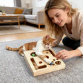 Durable Cat Nail Grinder with Bell Ball & Interactive Maze Tunnel - Enriching Toy and Scratching Activity for Active Kittens eprolo