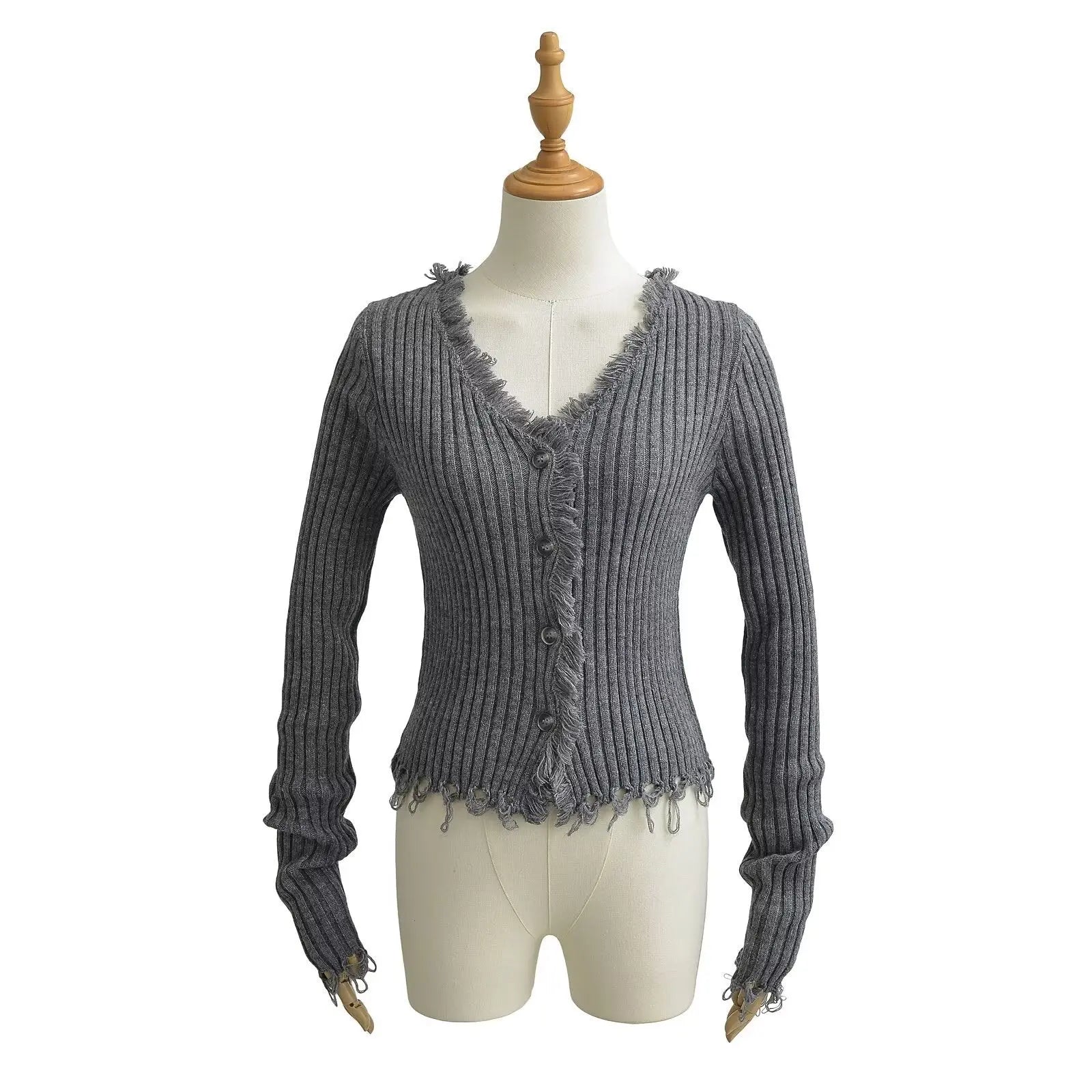 V-neck single breasted slim fit sweater eprolo