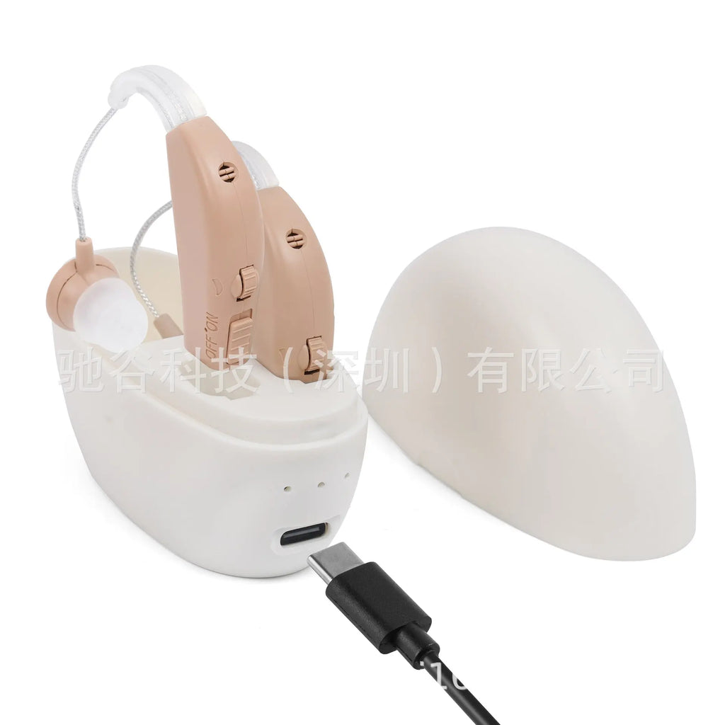 Portable Dual-Ear Hearing Aids with Amplifier and Rechargeable Function eprolo