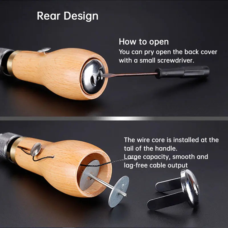 Professional Leather Stitching Awl Kit, Quick Sewing Repair Tool for DIY Handcrafts, Includes Needle Set eprolo