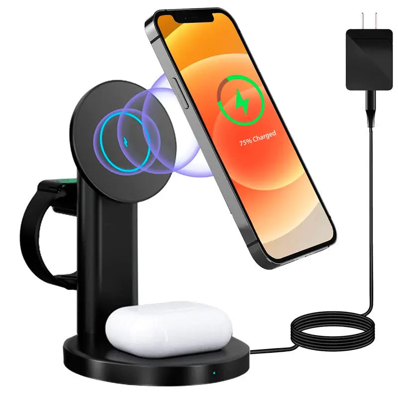 Magsafe Magnetic 3 in 1 Wireless Charger Stand 15W Fast Charge Mobile Phone Watch Headphones eprolo