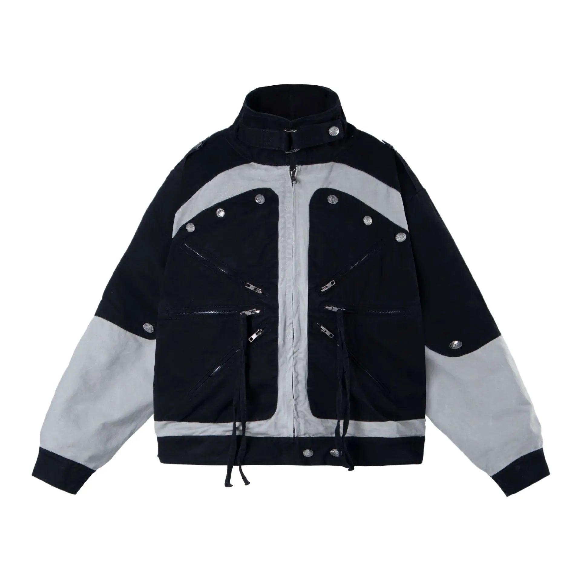 Color blocking patchwork workwear denim jacket eprolo