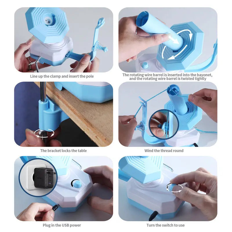 Electric Yarn Winder, Automatic Yarn Ball Winder, USB Charging Yarn Winding Machine Tool for Knitting/Crochet eprolo