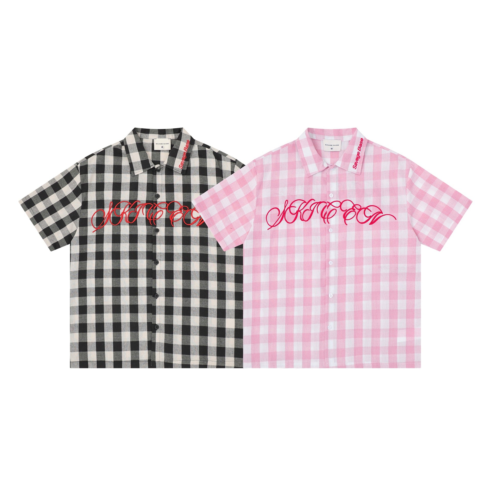 Embroidered short sleeves with letters eprolo
