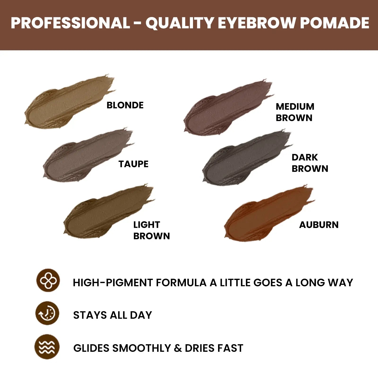 EELHOE Perfect Brow Stencil Kit, Waterproof Smooth Easy Color No Smudge No Makeup Natural Three-Dimensional Eyebrow Cream eprolo
