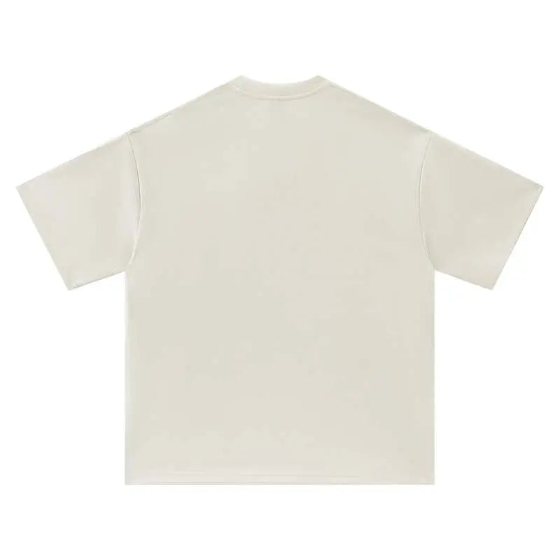 Star letter printed suede short sleeved shirt eprolo