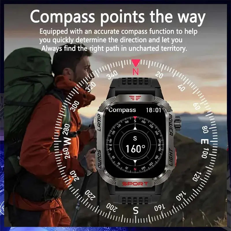 GZYR 2.01" Screen Smart Watch Men Bluetooth Call 600 mAh Sports Waterproof Heart rate Blood Oxygen SmartWatch For Huawei Xiaomi eprolo