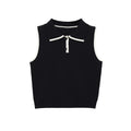 Chic Knit Sweater Crop Top with Turn-Down eprolo