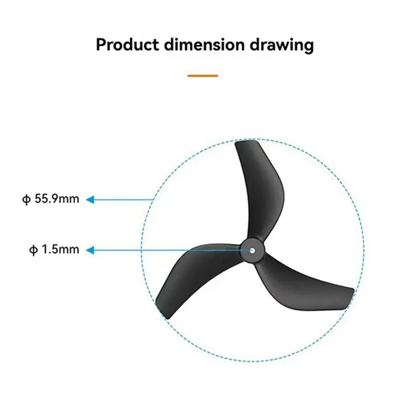 2218 Triple-Blade Propellers for Pavo20 Pro, 1.5mm Shaft Hole, CW+CCW Set, eprolo
