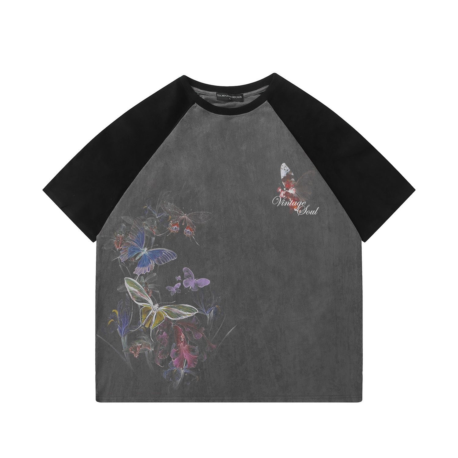 Ink butterfly print short sleeved shirt eprolo