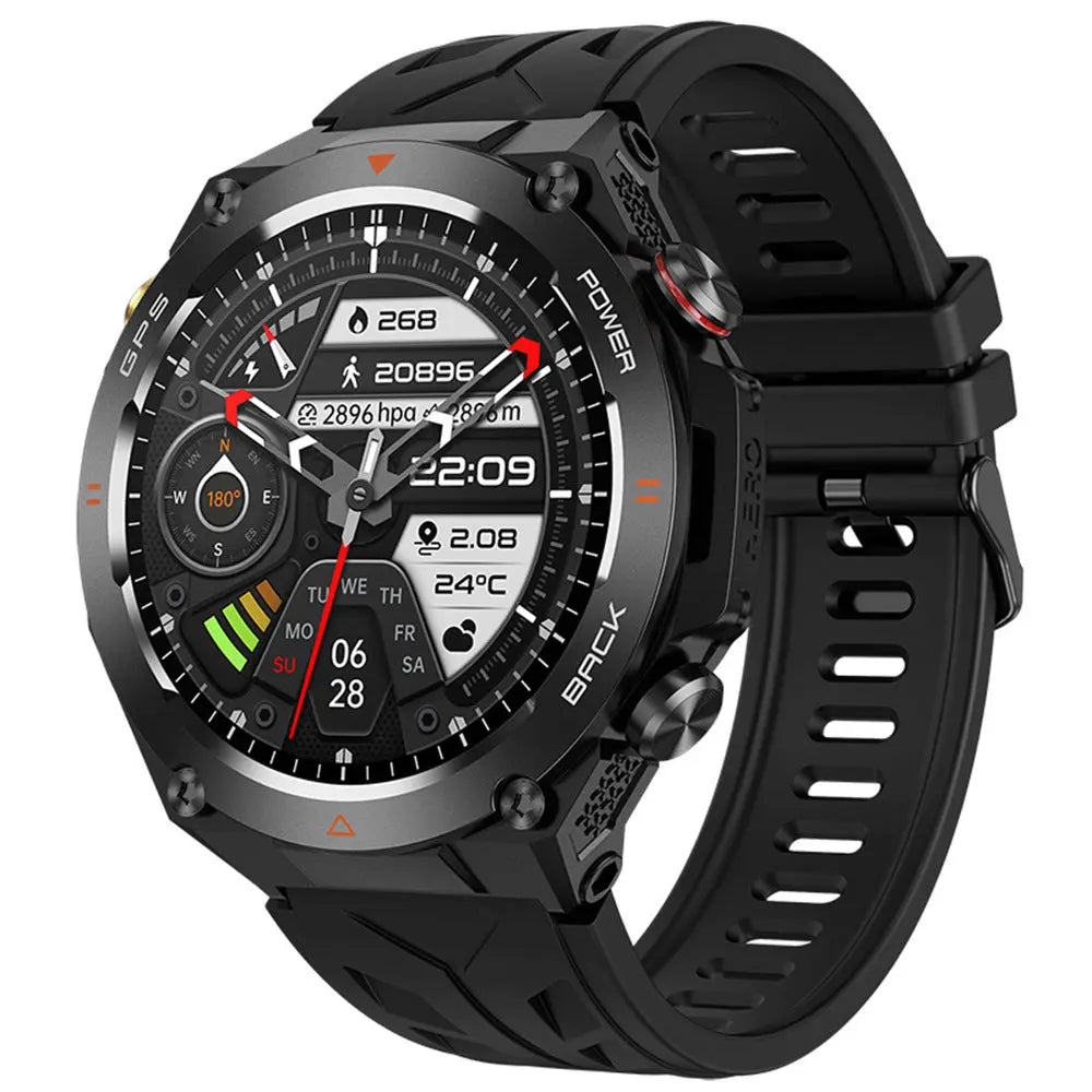 KC82 smartwatch Bluetooth call heart rate blood pressure outdoor 1.45 inch men's altitude air pressure GPS watch eprolo