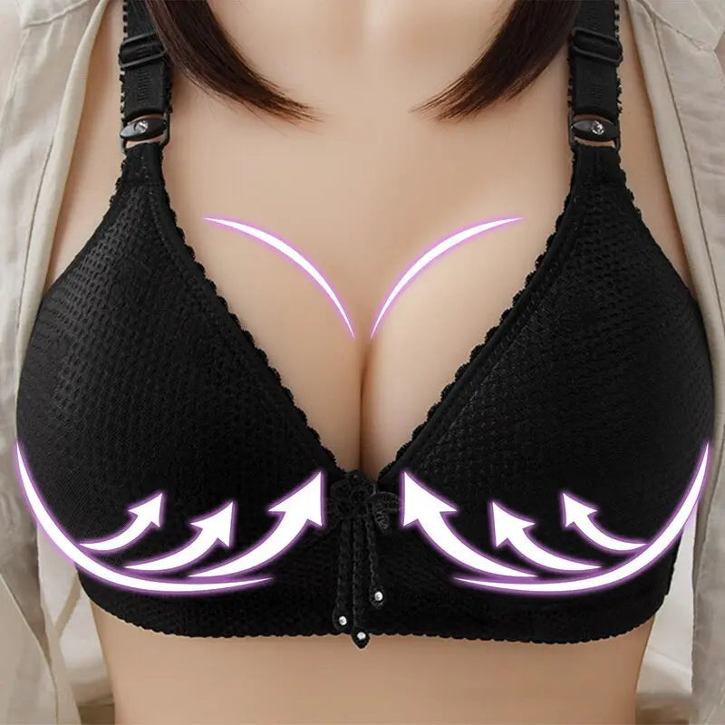 Fashion bra Spring and Autumn Linerie Sexy Seamless Front Button bra Push Up Women Underwear Buckle Female Small Chest Bra eprolo