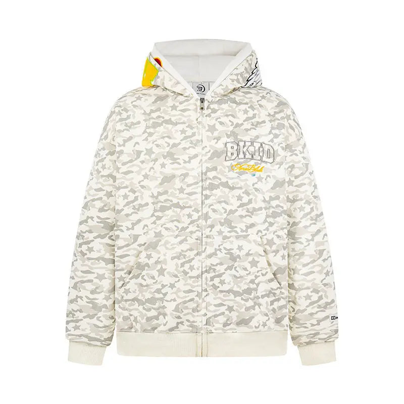 Embroidery Zipper Hoodie Spring Casual Loose Couple Outerwear eprolo