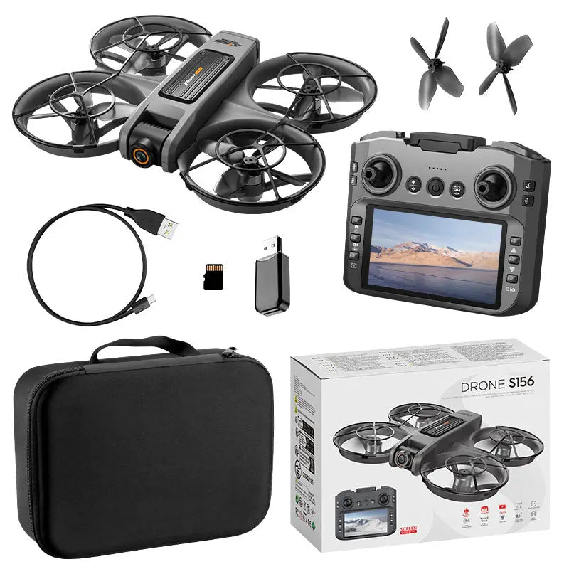 S156 Brushless RC Drone with Screen FPV Racing Drone, HD Camera, 4-Axis UAV with Optical Flow Positioning eprolo