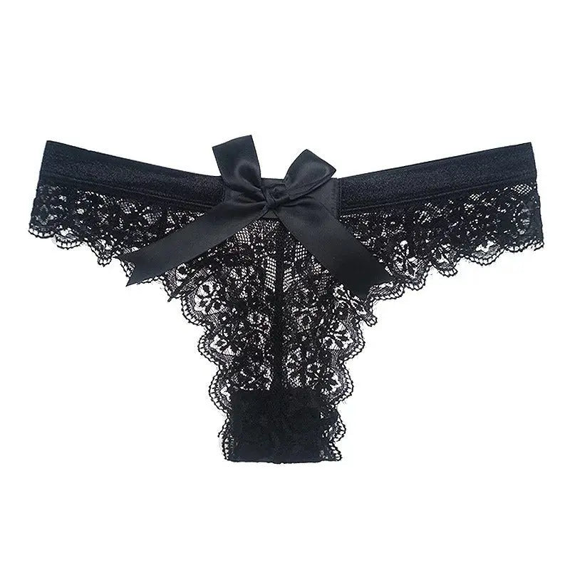 Lace underwear low waisted seamless pants breathable underwear bow tie My Store
