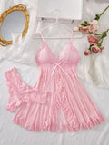 Lace Camisole Set Sexy Lingerie V-Neck Pajamas in Multiple Colors eprolo