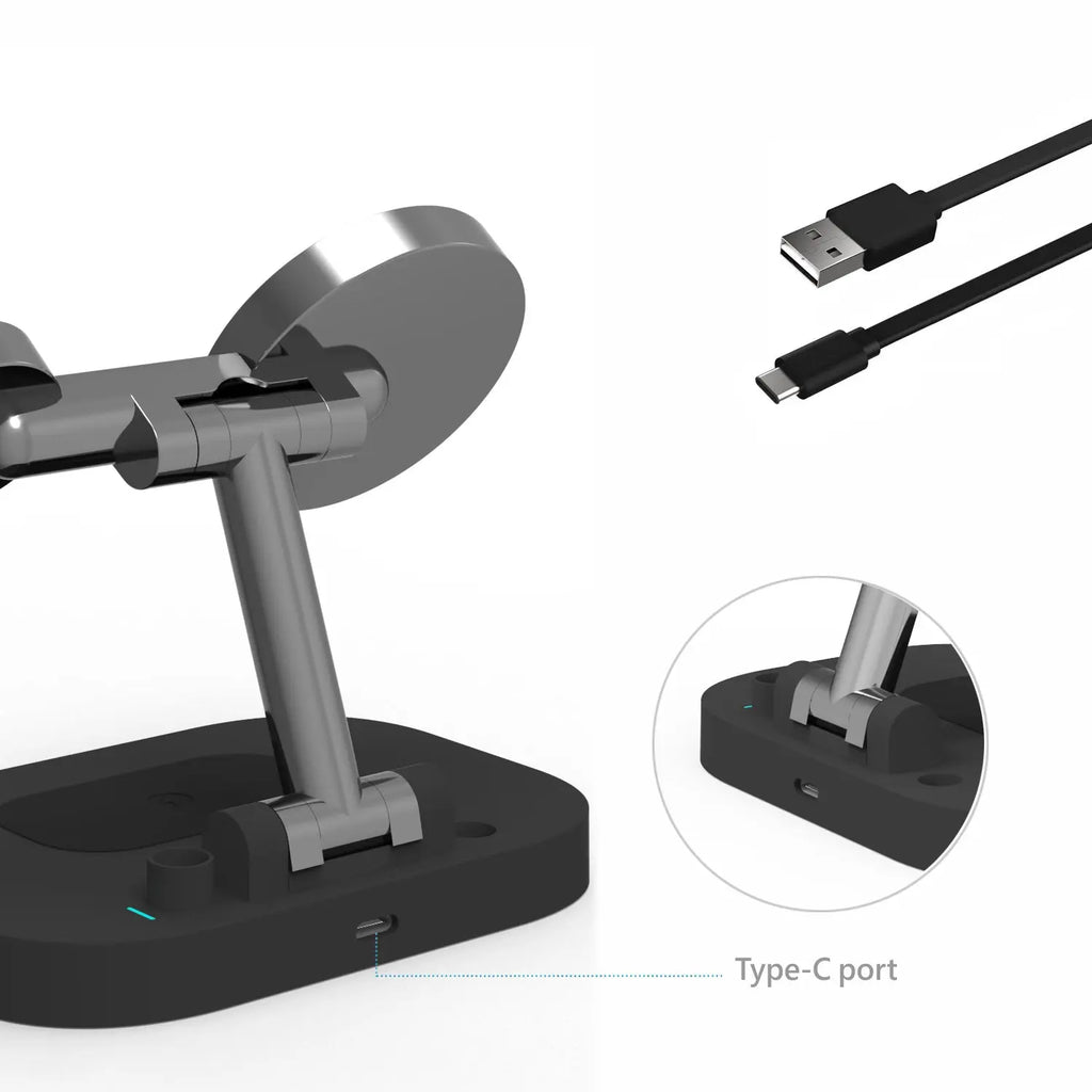 Vertical Magsafe Magnetic Folding Three-in-one Stand Mobile Phone Watch Headset 1 Generation Pen Four-in-one Wireless Charger eprolo