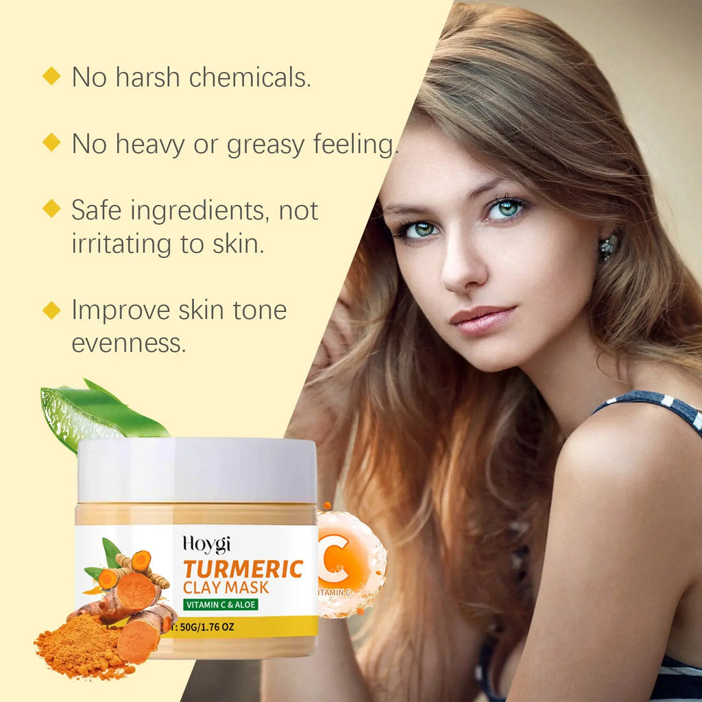 Hoygi Turmeric Mud Film Gently Cleans Skin Pores, Moisturizes Skin Care, Moisturizes Moisture, Locks Water And Moistens Soft Mud Film eprolo