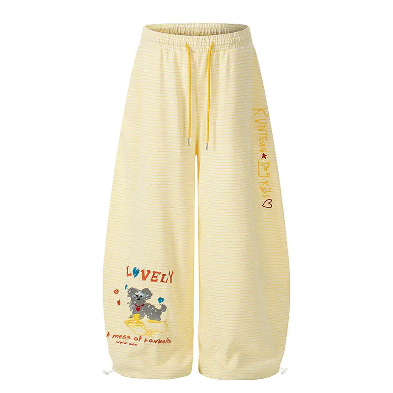 Graphic Sweatpants Women Loose Slimming Drape Street Dance Casual Pants eprolo