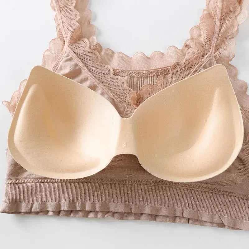 Lace Bra Women Girls Yoga Tops Fashion Fitness Sport Bra Cotton Women Tops eprolo