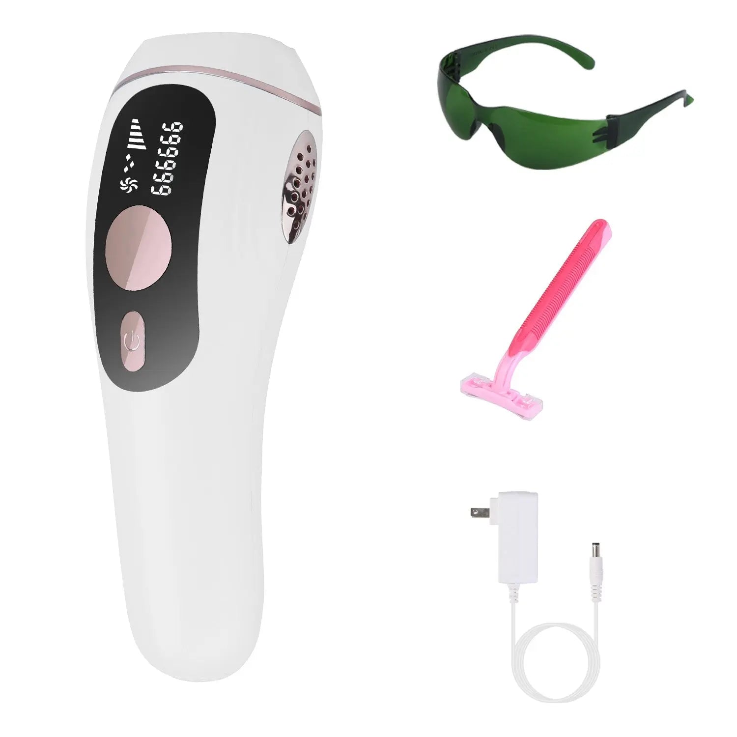 1Pc Laser Hair Removal For Summer Swimming Woman Man Ice Cooling Permanent IPL Hair Remover With Painless 999999 Flashes Home Use Lasting Hair Reduction For Armpits Legs Arms Bikini Line My Store