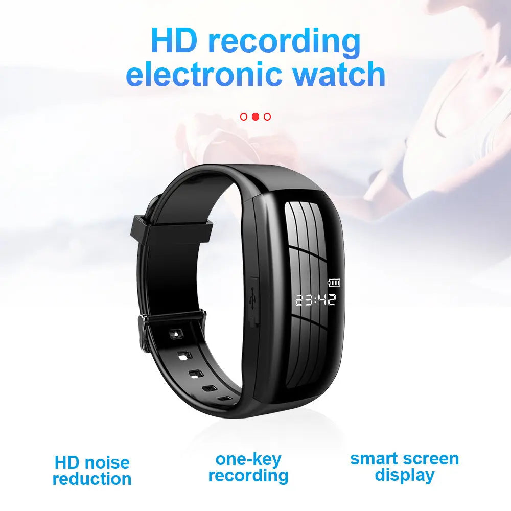 D5 One Touch Recording Pen Working Intelligent HD Noise Reduction Recording Bracelet eprolo