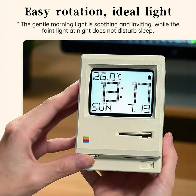 Maclock Retro 60-Hour Standby Alarm Clock, Student Desk Clock with LED Display, Creative Desktop Decor eprolo