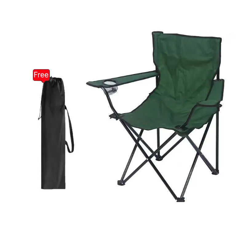 Portable Folding Camping Chair - 50x50x80cm Fishing Seat, Lightweight & Sturdy, Holds Up to 130kg, Easy to Carry eprolo