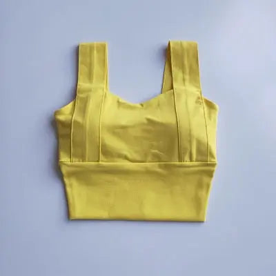 Yoga Bra Women Shockproof Sports Bra  Running Workout Gym Top Gathering Widened Shoulder Belt Bra Short Vest Tops eprolo