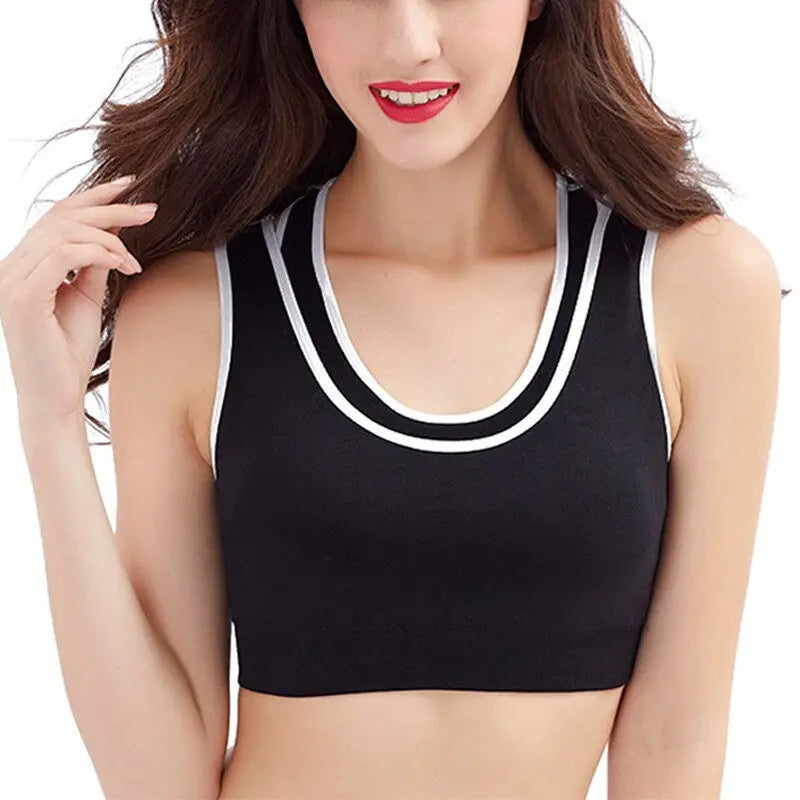 Safty Sports Bra High Stretch Breathable Top Fitness Women Padded Running Yoga Gym Seamless Crop Bra eprolo
