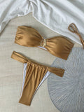 Women's Sexy Crop Top Swimwear Two-Piece Bathing Suit Beach Resort Swimsuit for Women eprolo
