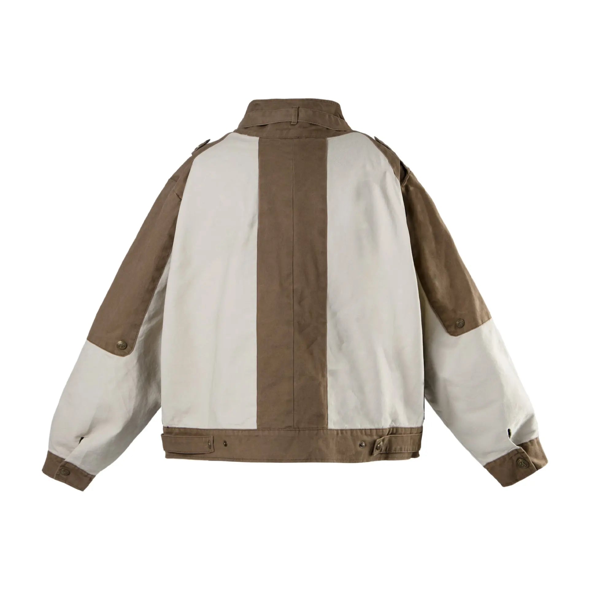 Color blocking patchwork workwear denim jacket eprolo
