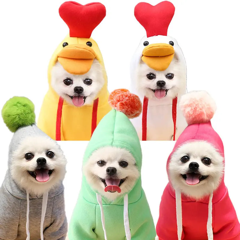 Cute Fruit Dog Clothes For Small Dogs Hoodies Winter Warm Fleece Pet Clothing Puppy Cat Costume Coat For French Chihuahua Outfit My Store