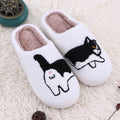 Home plush thick cartoon cow cat cute cotton slippers for women eprolo