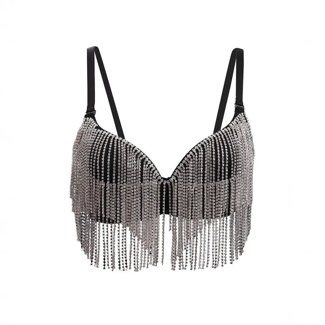 Fishbone Bra with Double Layered Chain Tassels for Women My Umbrella