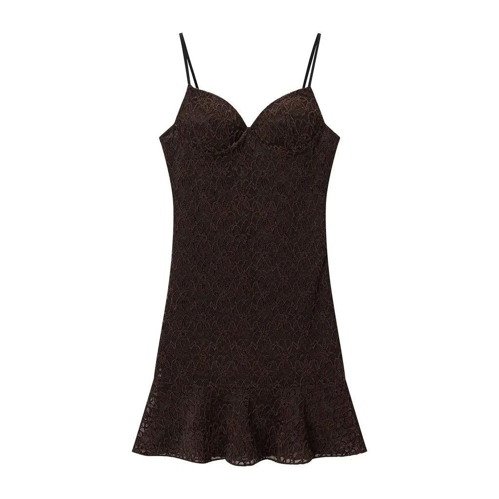 Chic Lace Strapless Short Dress for Women eprolo