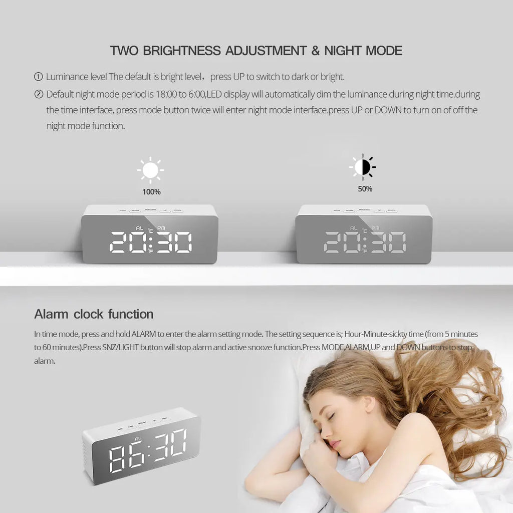Children's Alarm Clock Led Electronic Clock Multi-Function Digital Electronic Clock Alarm Clock Student Special Desktop Clock eprolo